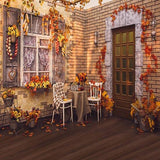 Herbstgelb verlässt Haushintergründe für Foto S-3246