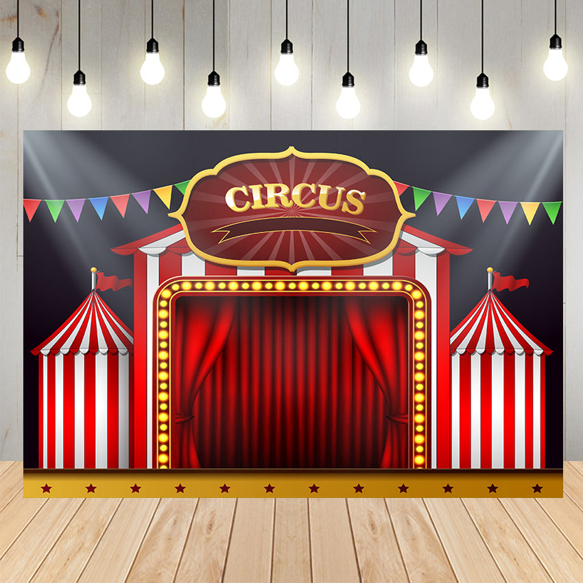 Zirkus-Rotzelt-Karnevals-Fotografie-Hintergrund SH-1011