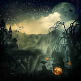 Halloween Backdrop  Haunted Castle Backdrop for Photography