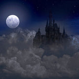 Ghost Castle  Halloween Night Sky Backdrop for Photography