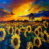 Sonnenblume-Hintergrund-Malerei-Sommer-Foto-Hintergrund SH-1085