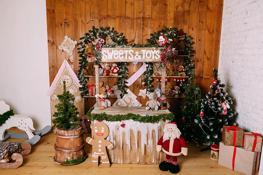 Christmas Room Decorations Photohraphy Backdrop 