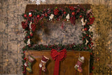 Christmas Socks Red berries Decor Wall  Photography Backdrop