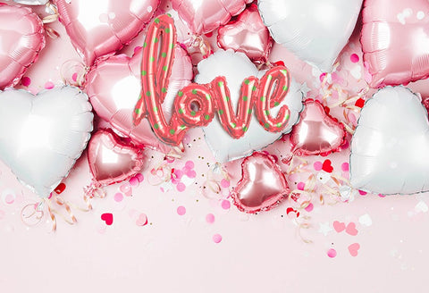 Sweet LOVE Balloons Backdrop for Valentine Wedding