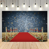 Red Carpet Rope Barrier Bokeh Stage Backdrop