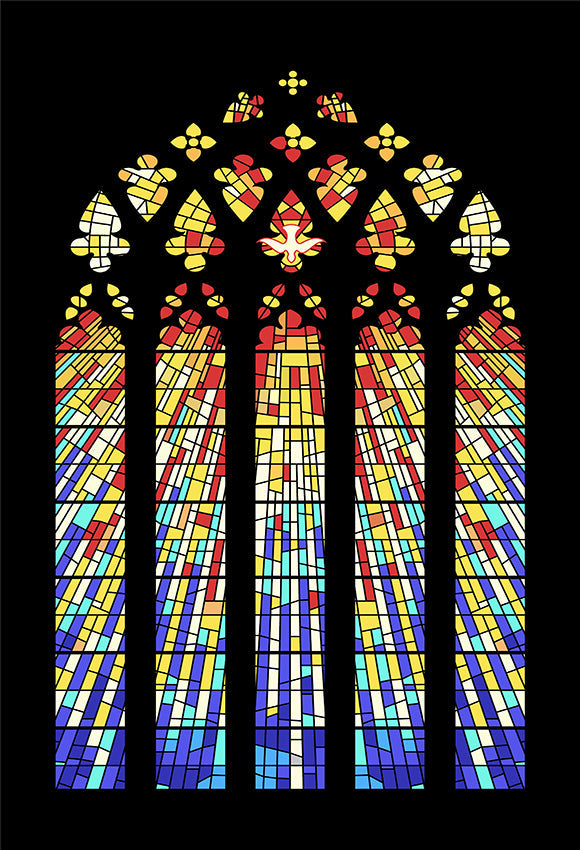 Alte Kirchen-Buntglas-Fenster-Hintergrund SH-999