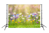 Spring Natural Scenic Easter Flowers Photography Backdrop SH202