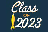 Klasse von 2023 Abschluss blau Hintergrund Fotokabine Hintergrund SH-262