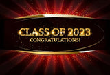 Abschlussfeier Klasse von 2023 Herzlichen Glückwunsch Banner Fotohintergrund SH-270