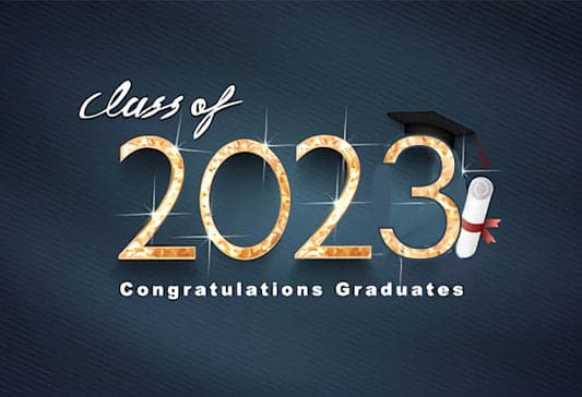 Abschlussbanner 2023 Herzlichen Glückwunsch Absolventen Fotografie Hintergrund SH-274