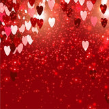 Hearts Red Bokeh Backdrop for Valentine Photography SH581