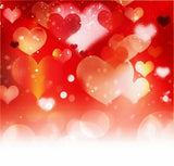 Hearts Red Bokeh Backdrop for Valentine's Day Photography SH585