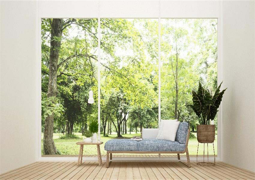 Cozy Interior Room Plants Wood Floor Backdrop for Photography Decoration