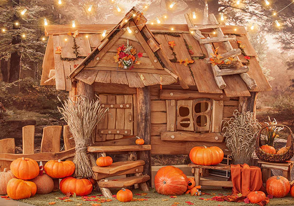 Halloween-Kürbis-Herbst-Hintergrund für Fotografie