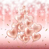 Romantic Love Hearts Balloons  Valentine Photo Booth Backdrop VAT-20