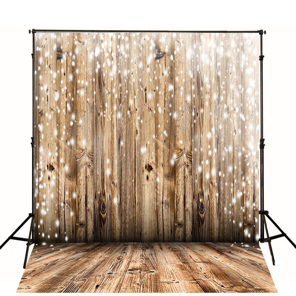 Beautiful Snowflake Wooden Photography Backdrop