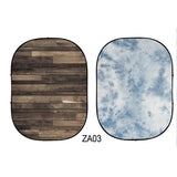 Doppelseitig Abstrakt Texture/Holz Faltbar Hintergrund  5x6.5ft(1.5x2m) ZA03