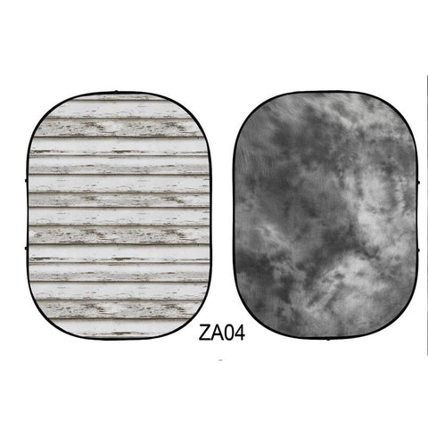 Faltbar Doppelseitig Abstrakt Texture/Holz Hintergrund für Fotografie 5x6.5ft(1.5x2m) ZA04