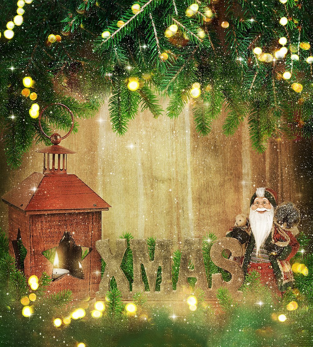 Xmas Santa Claus Christmas Bokeh Backdrops For Photography DBD-P19190