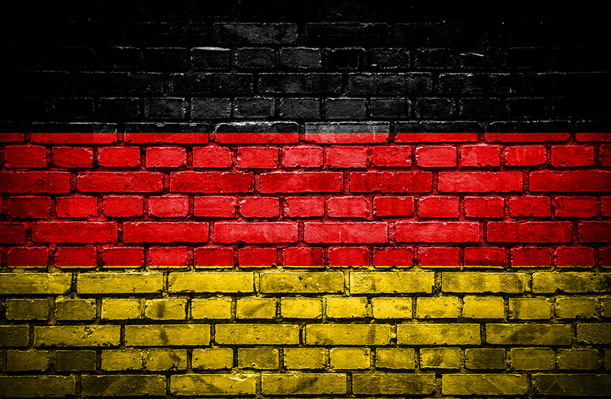 Retro Deutsche Nationalflagge Mauer Fotografie Hintergrund fl-032