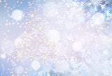 Bokeh Snowflake  Winter Glittering  Photo Booth Backdrop LV-1030