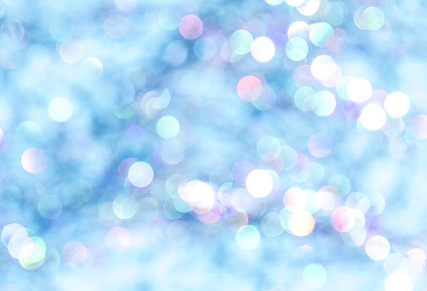 Beautiful Bokeh Blue  Backdrop for Party Photography LV-1482