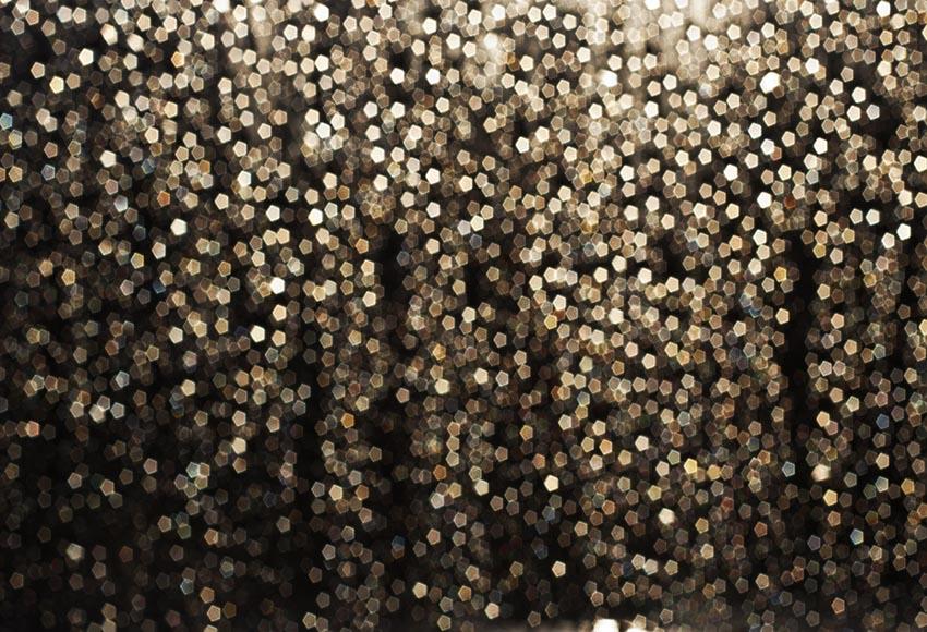 Gold and Black Sparkle Photo Backdrop for  Photography LV-1564